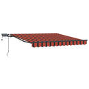 Utrækkelig Markise orange og brun 300 x 250 cm Stof