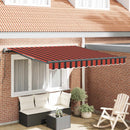 Utrækkelig Markise orange og brun 300 x 250 cm