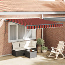Markiseduge orange og brun 300 x 250 cm Polyester