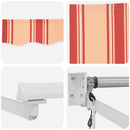 Markise Gul og orange 300 x 250 cm Polyester og metal