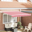 Udtrækkelig markise Rød og Hvid 300 x 250 cm