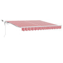 Udtrækkelig markise Rød og Hvid 300 x 250 cm Polyester