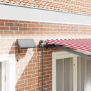Udtrækkelig markise Rød og Hvid 300 x 250 cm Stof og aluminium