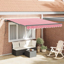 Udtrækkelig markise Rød og Hvid 300 x 250 cm Polyester
