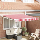 Udtrækkelig markise Rød 300 x 250 cm Polyester og metal