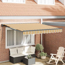 Markiseramme Gul og Grå 300 x 250 cm Polyester med PU belægning