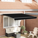 Utrækkelig Markise Sort 300 x 250 cm Stof og aluminium