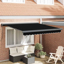 Utrækkelig Markise Sort 300 x 250 cm Stof og Metal