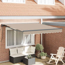 Markiseramme Beige 300 x 250 cm Polyester med PU belægning