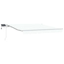 Utrækkelig Markise Hvid 300 x 250 cm Stof og stål