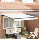 Utrækkelig Markise Hvid 300 x 250 cm Polyester og Stål