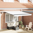 Utrækkelig Markise Hvid 300 x 250 cm Stof