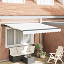 Markiseramme Hvid 300 x 250 cm Polyester med PU belægning
