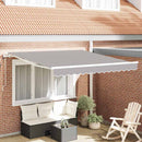 Elektrisk Utrækkelig Markise Lysegrå 300 x 250 cm
