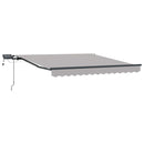 Utrækkelig Markise Lysegrå 300 x 250 cm Stof