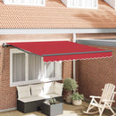 Utrækkelig Markise Rød 300 x 250 cm Polyester og Stål