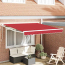 Utrækkelig Markise Rød 300 x 250 cm Polyester og Aluminium