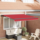 Markiseramme Rød 300 x 250 cm Polyester med PU belægning