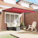 Markiseramme Rød 300 x 250 cm Polyester med PU belægning