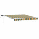 Udtrækkelig markise Grøn og gul 300 x 250 cm Stof og aluminium