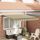 Udtrækkelig markise Grøn og gul 300 x 250 cm