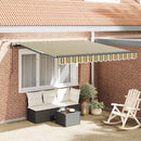 Udtrækkelig markise Grøn og gul 300 x 250 cm Polyester