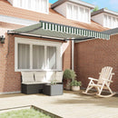 Utrækkelig Markise Grøn og Hvid 300 x 250 cm Polyester og Stål