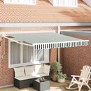 Markise Grøn og Hvid 300 x 250 x 165 cm Polyester