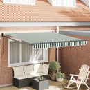 Markise Grøn og Hvid 300 x 250 x 165 cm Polyester