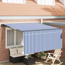 Utrækkelig Markise Blå og Hvid 350 x 250 cm