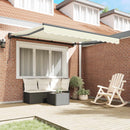 Markiseramme Creme 350 x 250 cm Polyester med PU belægning