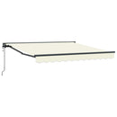 Markiseramme Creme 350 x 250 cm Polyester med PU belægning