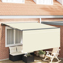 Utrækkelig Markise Creme 350 x 250 cm Polyester og Aluminium