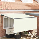 Utrækkelig Markise Creme 350 x 250 cm Polyester og Aluminium