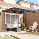 Markiseramme Antracit 350 x 250 cm Polyester med PU belægning