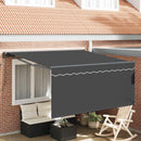 Utrækkelig Markise Antracit 350 x 250 cm Polyester og Aluminium