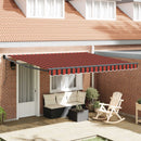Utrækkelig Markise Orange og Brun 350 x 250 cm