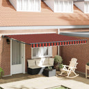 Markiseduge orange og brun 350 x 250 cm Polyester
