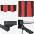 Markise Rød og Sort 350 x 250 x 165 cm Polyester