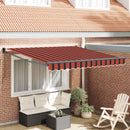 Markise Rød og Sort 350 x 250 x 165 cm Polyester