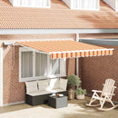 Utrækkelig Markise Gul og orange 350 x 250 cm Stof og stål