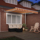 Utrækkelig Markise Gul og orange 350 x 250 cm