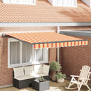 Utrækkelig Markise Gul og orange 350 x 250 cm Polyester og Stål