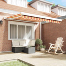 Udtrækkelig markise Gul og orange 350 x 250 cm