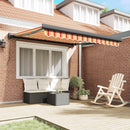 Markise Gul og orange 350 x 250 x 165 cm Polyester og Aluminium