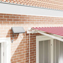 Udtrækkelig markise Rød og Hvid 350 x 250 cm Stof og aluminium