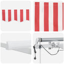 Udtrækkelig markise Rød og Hvid 350 x 250 cm Polyester