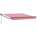 Utrækkelig Markise Rød og Hvid 350 x 250 cm