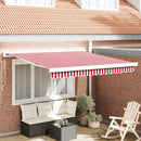 Udtrækkelig markise Rød og Hvid 350 x 250 cm