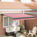 Udtrækkelig markise Rød og Hvid 350 x 250 cm